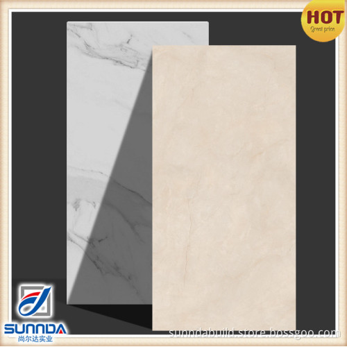 24x48 first Choice light beige color marble look full body polished glazed porcelain wall and floor tiles with price in Italy